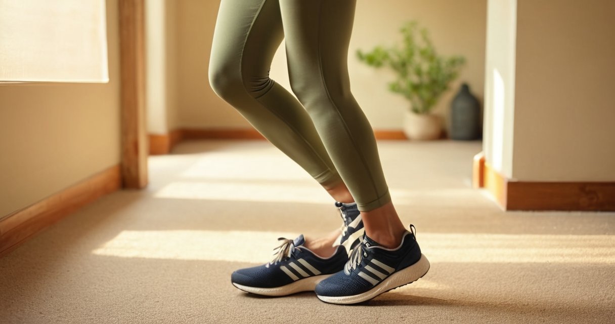 Pasos pequeños para fortalecer las piernas — Ejercicios básicos con pasos pequeños para fortalecer las piernas